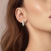 Fine Rose Gold Round Hoop Earrings for Women Trendy Styles Genuine Copper Color Simple Gold Earrings Fashion Weddings Zircon