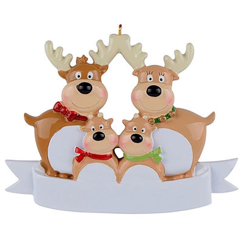 2021 Personalized Family Reindeer Pendant Christmas Tree Ornament Winter Gift Long Lasting Family Gift Decoration