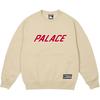 Palace Appliqué Team Crew Stoney Grey Unisex Tops P28CS035