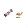 Festive Winter Table Runner And Camel Figurine Ornament for Seasonal Holiday Decor Reusable Xmas