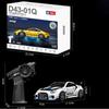 ABBH1 1:43 Scale RC 4WD Drift Alloy Car with Gyro Remote Control Toy for Boys Children's Christmas And Halloween Gifts