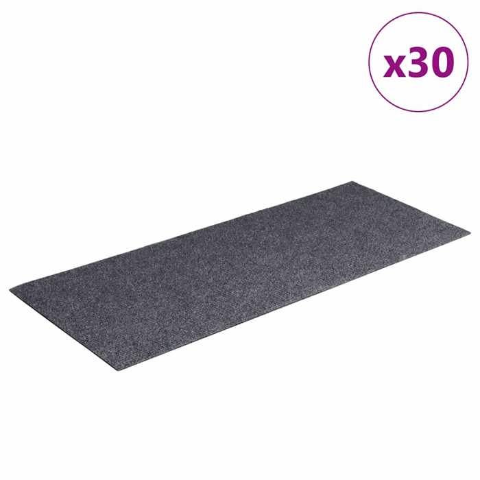 VidaXL Self-adhesive Stair Treads 30 Pieces 60 X 25 Cm Light Grey Rectangular 3365706
