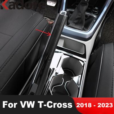 Car Handbrake Hand Brake Cover Trim Sticker For Volkswagen VW T-cross Tcross 2018      Stainless Accessories