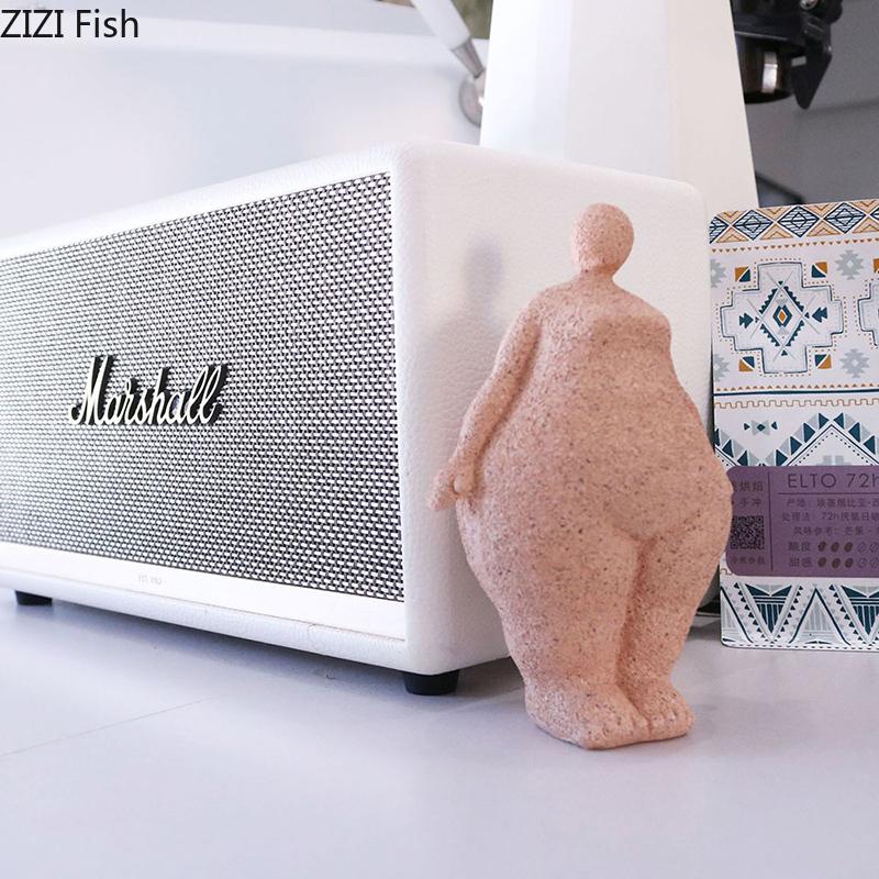 Fette Mädchen Yoga Figuren Statue Schreibtisch Dekoration Ornamente Fette Frau Tänzerin Abstrakte Figur Harz Skulptur Raum Ästhetische Deko