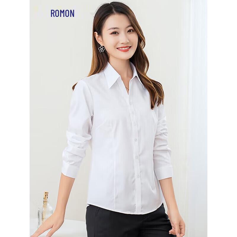 Romon Women s Cotton Long-Sleeve Business Shirt 36