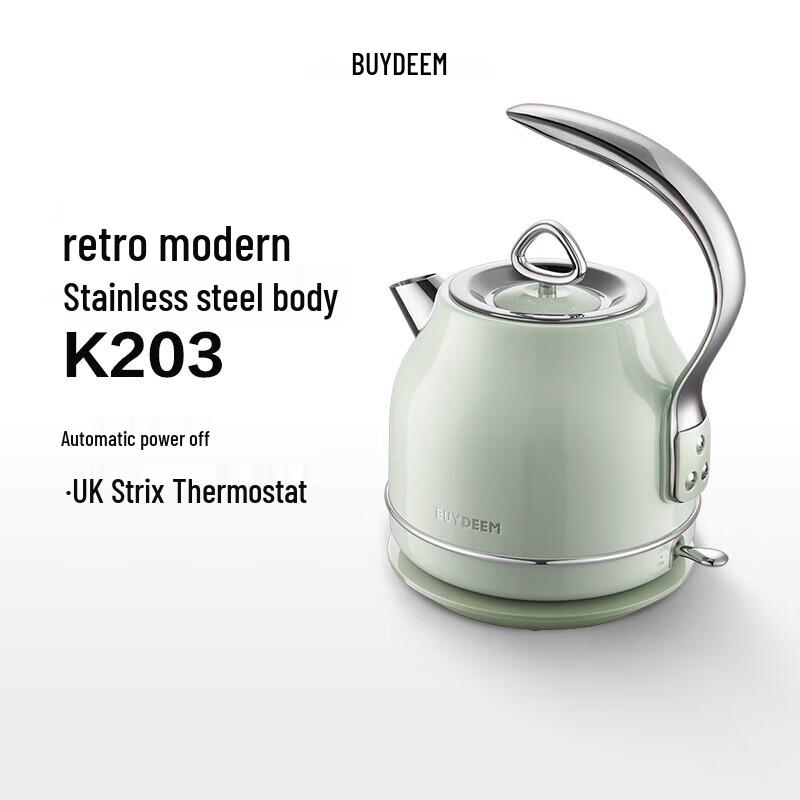 Buydeem K203 1.2L Stainless Steel Electric Kettle CN plug (adapter included)