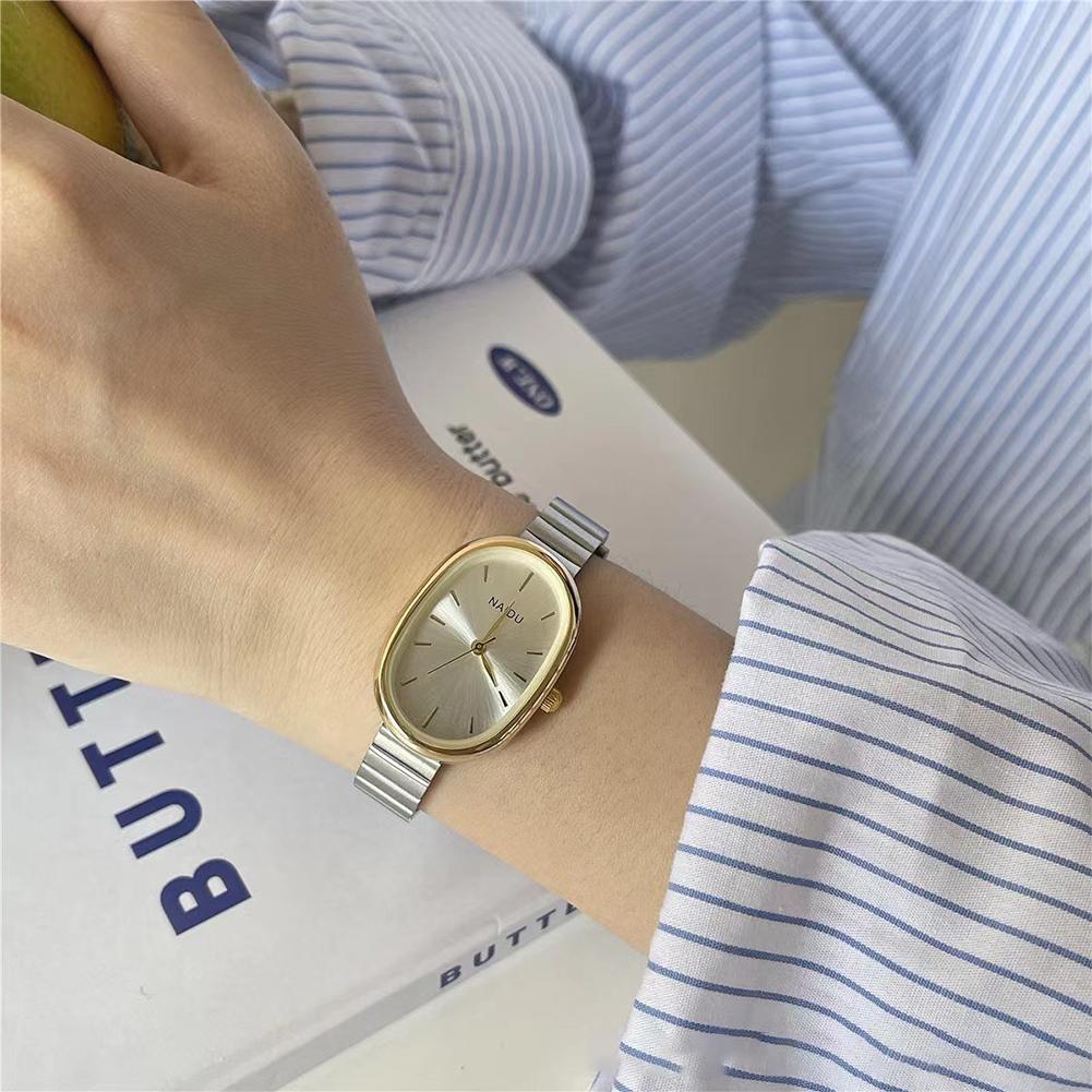 

Овальний циферблат із бамбуковим ремінцем. Жіночий кварцовий годинник. Матеріал: нержавіюча сталь. Наручний годинник. Розкішний дизайн. Подарунок студентці. 06