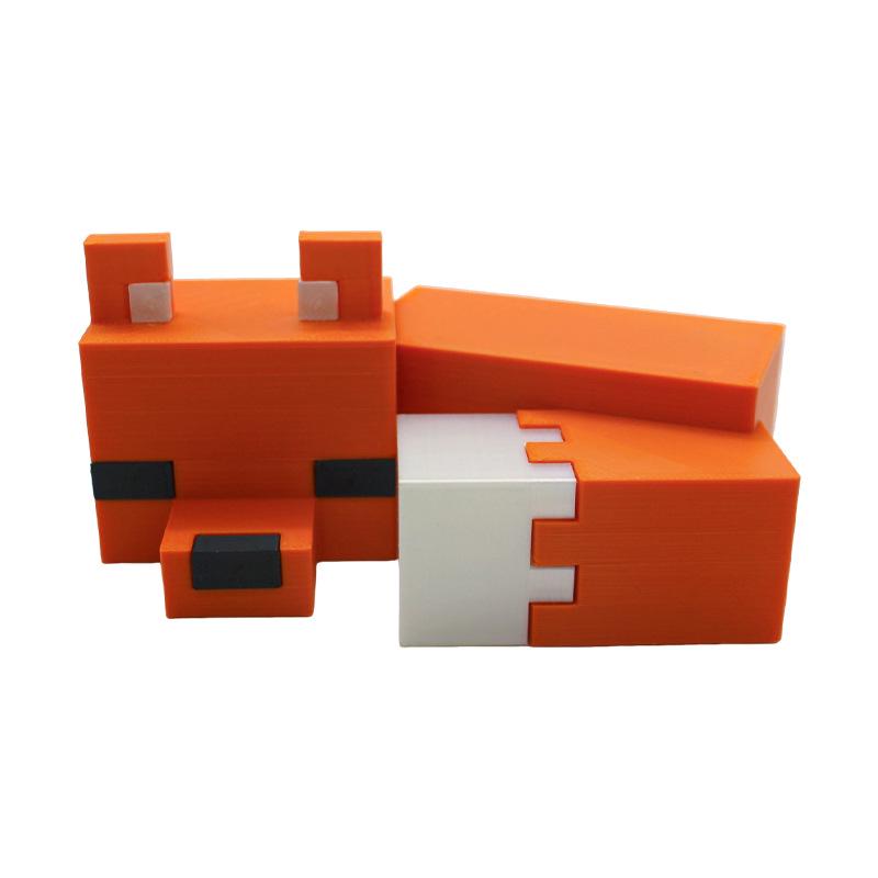 

3D Printed Fox Minecraft Model Toy and Desktop Ornament