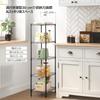 SONGMICS Rack Width 40CM Steel Rack 5 Tier Gap Storage Shelf Slim Kitchen Cart Bathroom Storage Storage Rack Height Adjustable Stylish Shelf Depth 30
