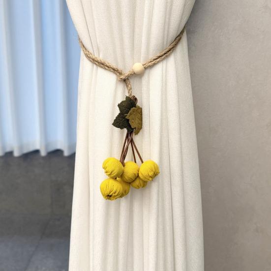Halloween Pumpkin Curtain Tieback Farmhouse Adjustable Strap Fruit Vegetable Decorative Drape Window Curtain Holder Holdbacks Curtain Accessories