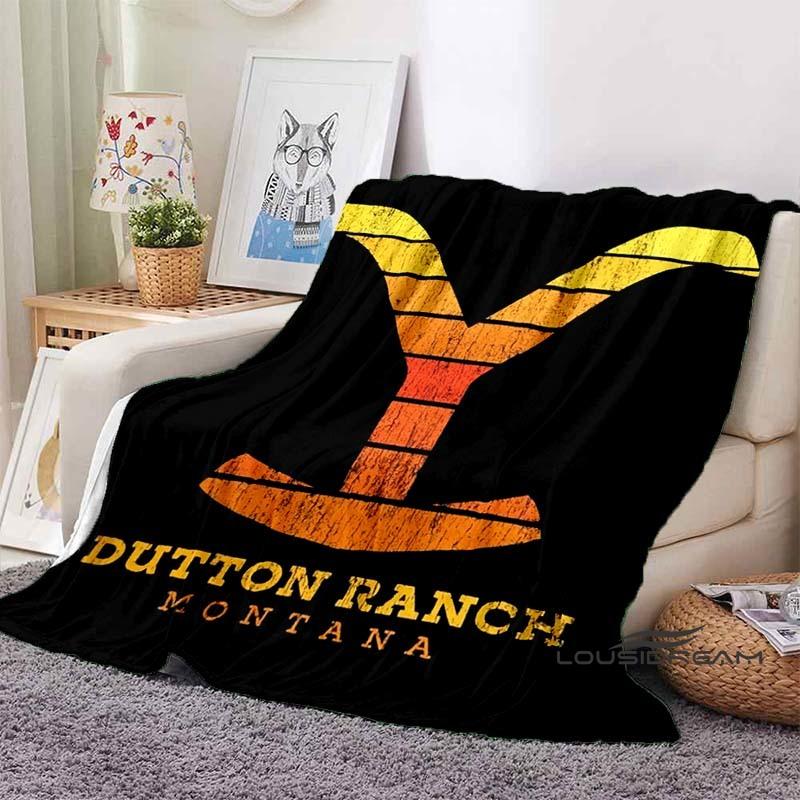 Personalisierbare 3D-gedruckte Yellowstone-Thermodecke, Geeignet für Wohnzimmer, Schlafzimmer, Bett, Sofa, Bürogeschenk, Flanelldecke