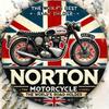 Vintage Metallschild Norton Motorrad Straßenwächter