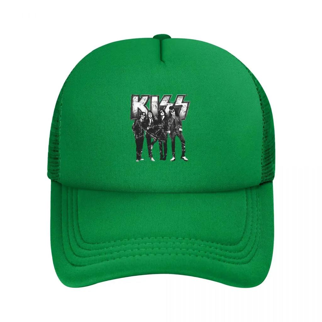 KISS The Band Mesh Baseball Caps Snapback Fashion Baseball Hats Breathable Casual Casquette Outdoor Unisex