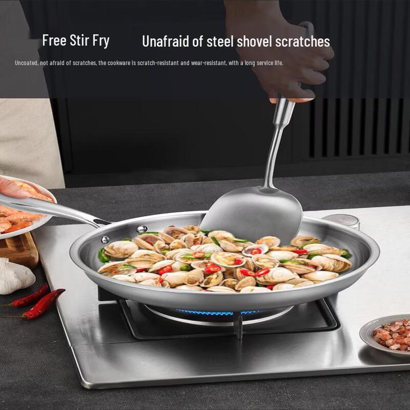 Wutuo 3-Ply Stainless Steel Frying Pan