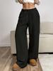 High-Waisted Straight-Leg Tie-Up Loose Pants