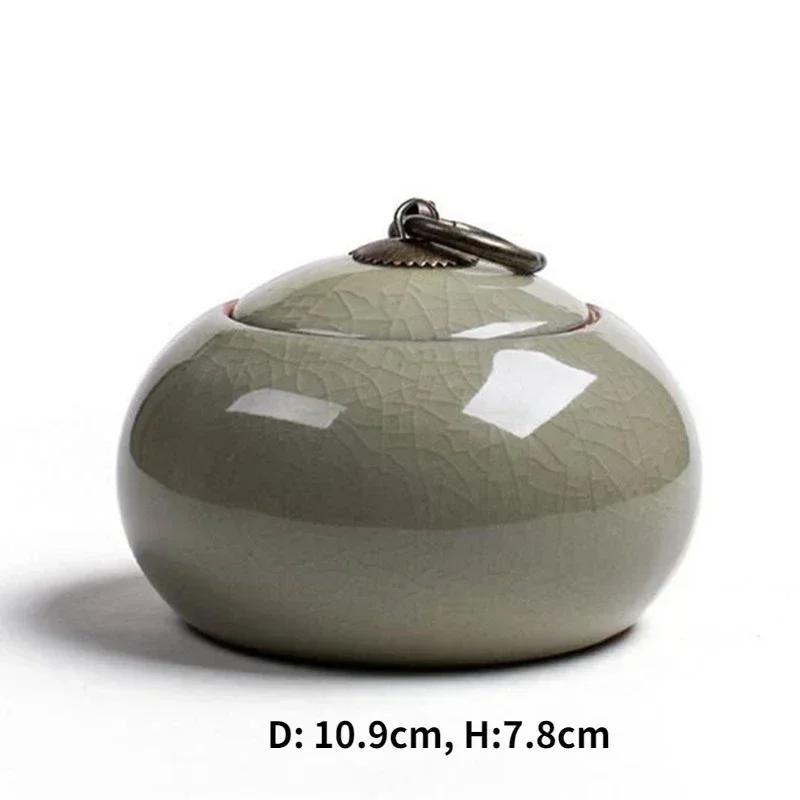 Canister for Loose Tea, Chinese Porcelain Puer Tin, Caddy, Ceramic Canister, Airtight Coffee, Household Jar, Storage Container
