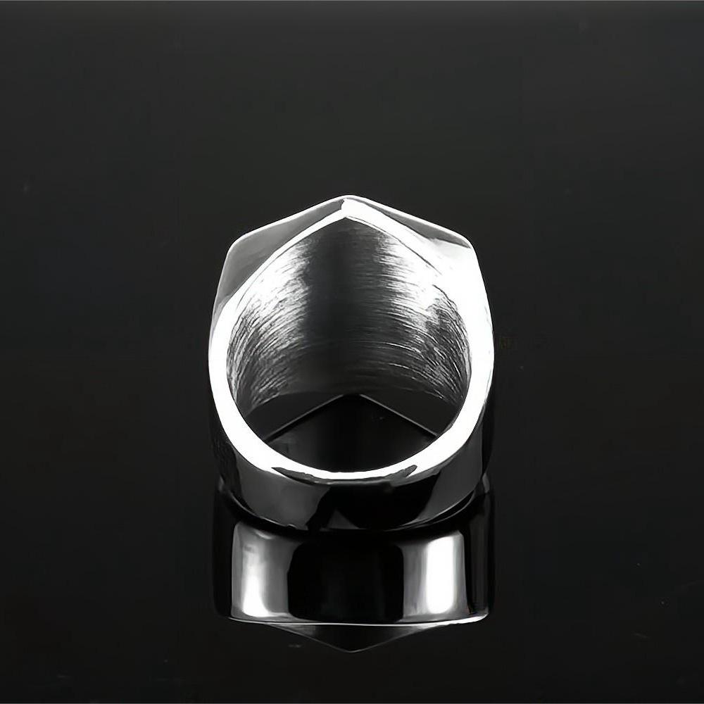 Viking Compass Design Mens Stainless Steel Ring Norse Rune Jewelry Retro Style