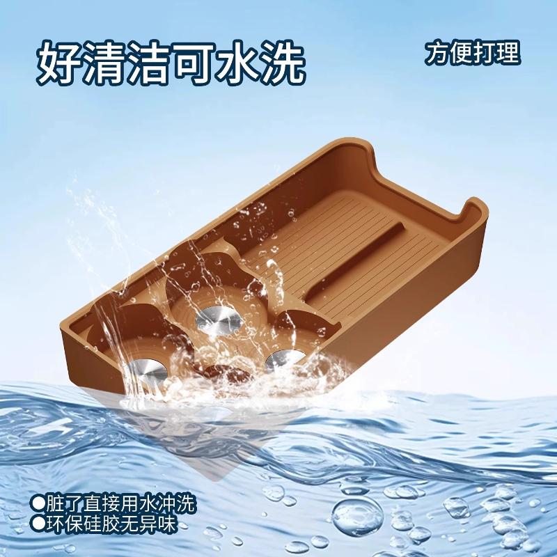 For ZEEKR 9X Refrigerator Silicone Storage Box Central Control Rear Refrigerator Storage Mat Interior Accessories