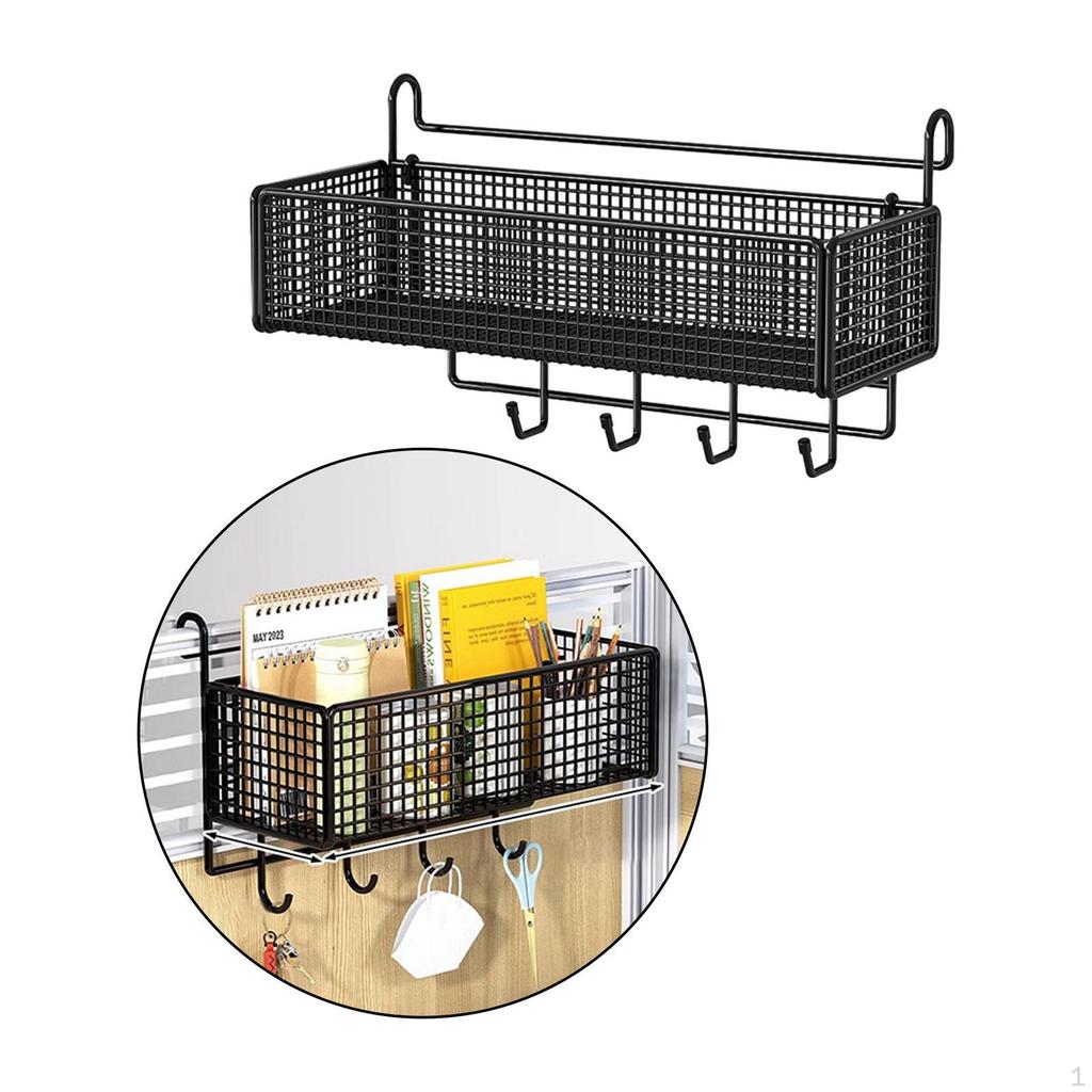 Hanging Basket Desk Accessories Easy Assemble Wall ,Wire Mesh Storage