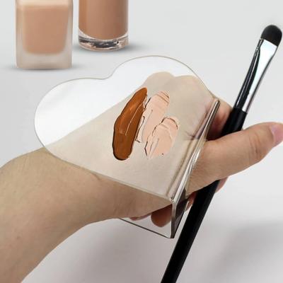 Hand Makeup Mixing Board  Makeup Hand-Held  Board  Manicure Clear Makeup Board For Mixing Foundation