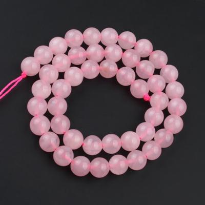 Perline sciolte di quarzo rosa naturale da 6/8/10 mm Pietre naturali adatte per accessori per collane di braccialetti di moda fai-da-te