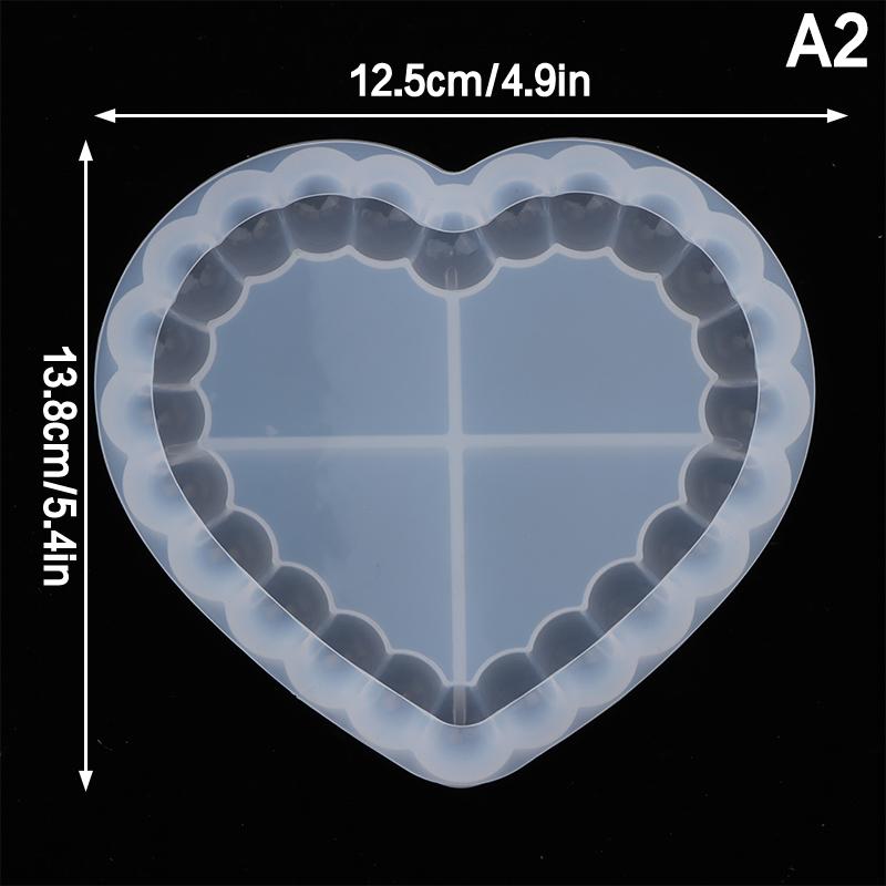 Bubble Design Concrete Tray Silicone Molds Silicone For Epoxy Resin Coaster, Cement Tray, Plaster Plate Oval Round