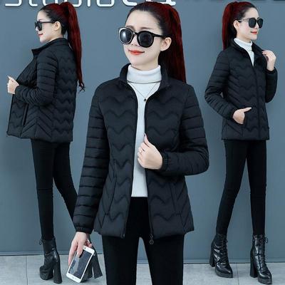 Winter Cotton Padded Women's Slim Stand Collar Casual Coat