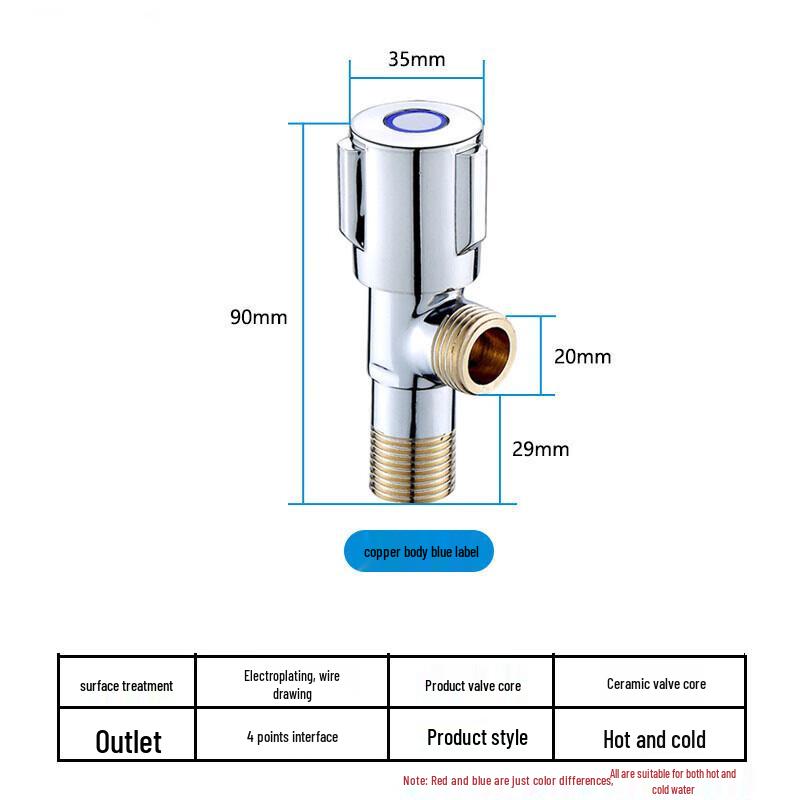 Copper Hot & Cold Water Angle Valve