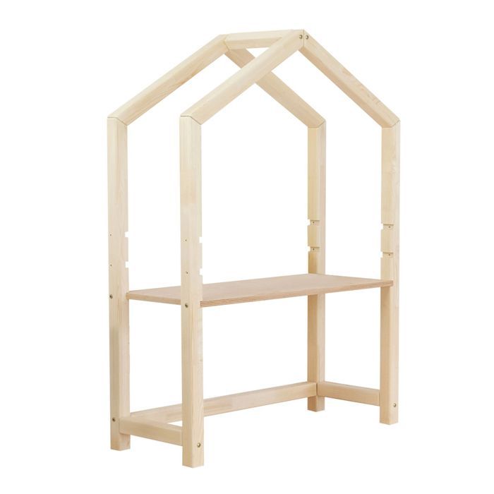 Bureau enfant cabane STOLLY bois verni