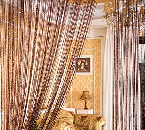 Ave Split Decorative Door String Curtain Wall Panel Fringe Window Panel Drapes Room Divider Blind Divider Tassel Screen Home 100cm*200cm