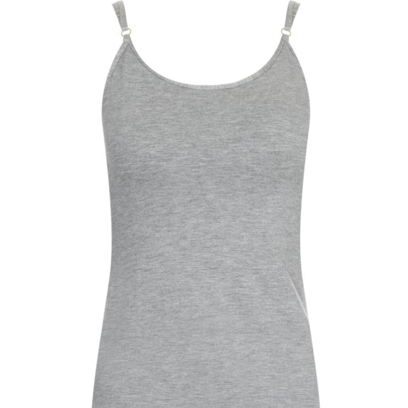 Shop   Women Viscose Spandex Inner Strap Tank Top Beige Cha Wsh 20733