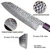 FINDKING 7.4 Inch Santoku Knife 67-layers Damascus Steel 9Cr18MoV Blade Chef Cleaver Slicing Japanese Kitchen Knife Resin Handle