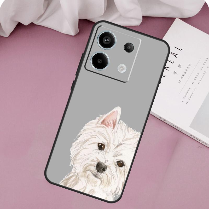 Cartoon Westie Dog Case For Xiaomi Redmi Note 12 11 9 10 13 Pro Plus 12S 11S 10S 9S Redmi 13C 9C 10C 12C Cover