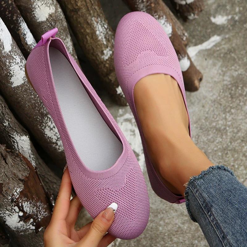 Fashion Large Size Flat Shoes Spring and Autumn New Casual Walking Shoes A Slip-on Single Shoes Women