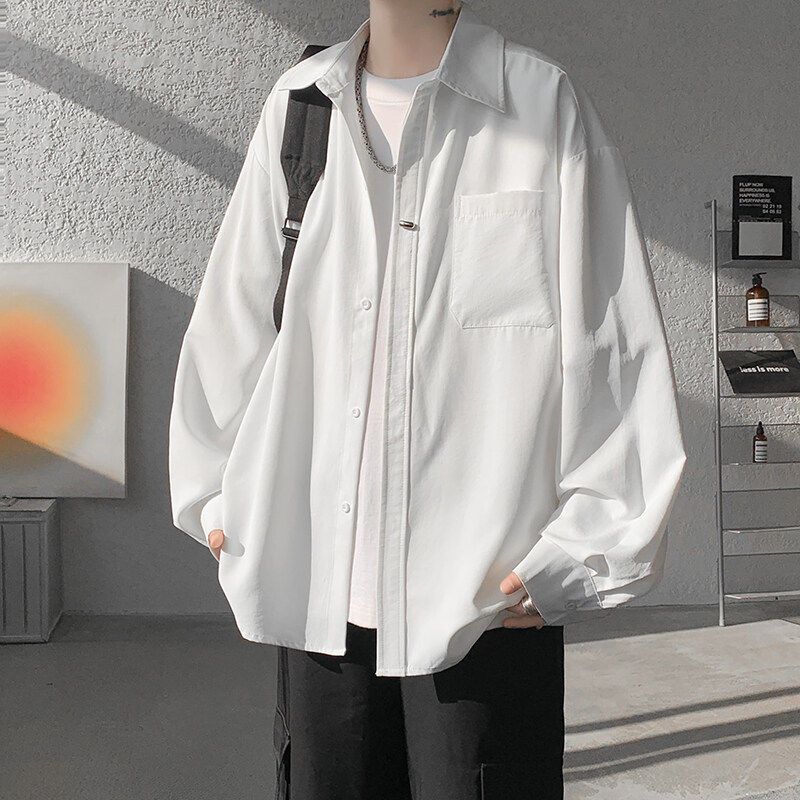 Fang Shaonan Men's Casual Large Size Long-Sleeved Shirt Sanbaistudio Spring New Loose Shirt
