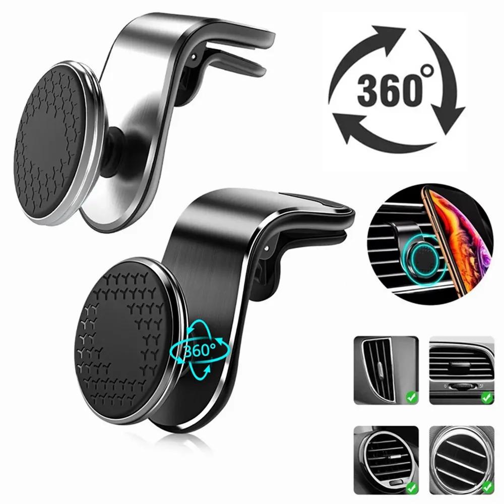 360° Magnetic Car Phone Holder Air Vents Clip Car Cell phone GPS Support Mobile For Auto For iphone Xiaomi Huawei Samsung
