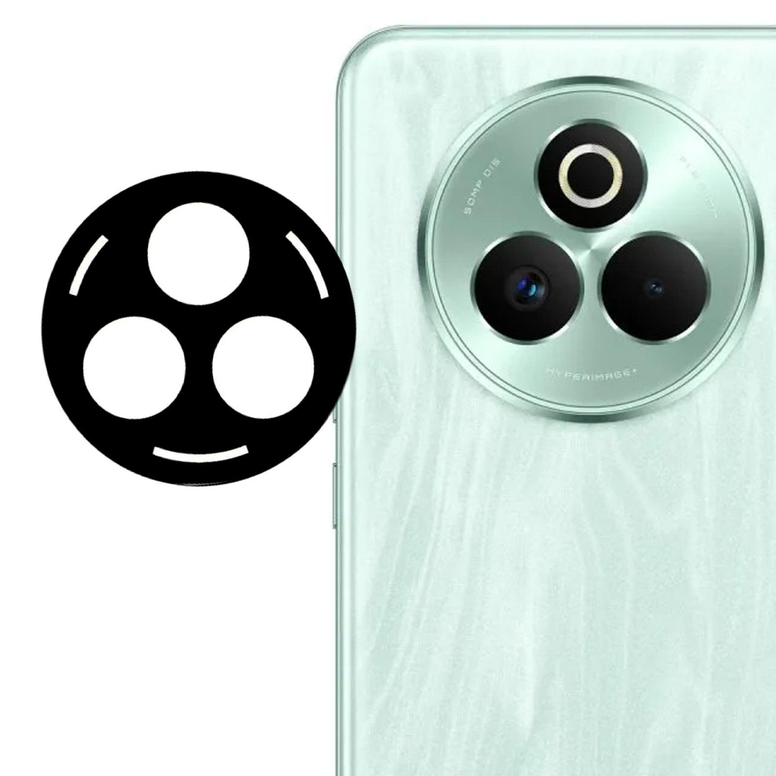 

For Realme P3 Pro 5G Tempered Glass Lens Protector Black Silk Printing Camera Lens Film A
