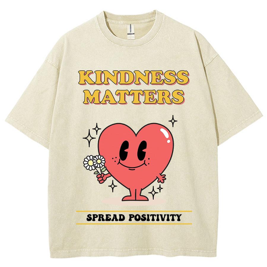 Pink Cartoon Love Print Women's T-Shirt Washed Oversized Loose Half Sleeve Niche Design Cute Top Y2k