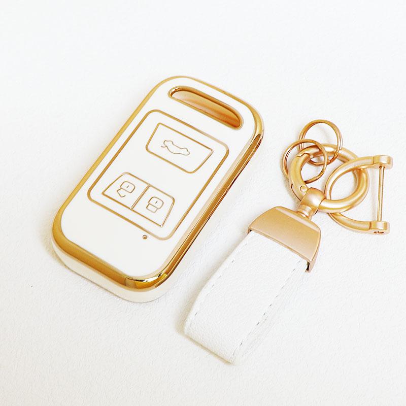 Auto For Cheri Tiggo 8 Keyless Holder Shell Soft TPU Car Key Case Cover Protect For Chery Tiggo 3 5X 4 8 Glx 7 2019 2020 Arrizo