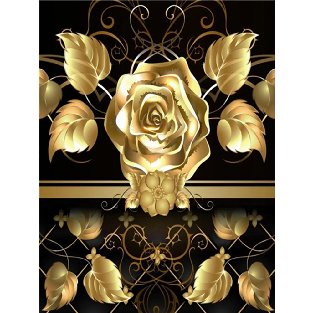 Diamond Painting Flower Rose Full Drill 5D Home Decor Diamond Embroidery Black Red Mosaic Wall Stickers
