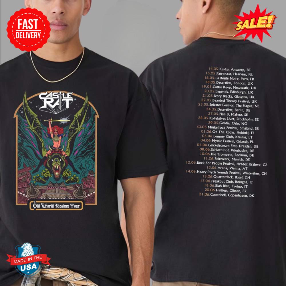 Castle Rat Band Old World Realms Tour 2025 In Europe And UK Dates List T-Shirt Unisex T-Shirt XXXXL