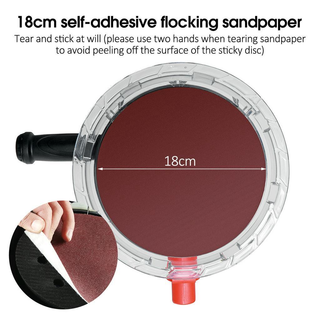 1250W 6 Speed Drywall Sander Wall Polishing Machine Grinding 3500rpm  Handheld Putty Polisher Machine with LED Light And Dust Bag