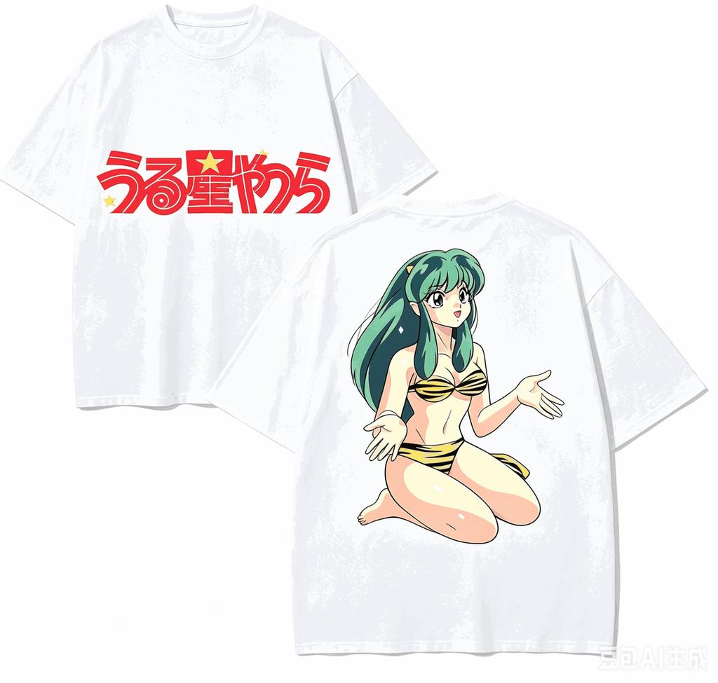 Urusei Yatsura Lum Invader Anime Lover T-shirt Harajuku Cotton New Model Oversized Unisex Short Sleeves Classic Breathable soft