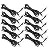 10 Sets Banana Test   4mm Male To Male Brass PA 32A 1000V Set Kit for Electricity Testing Black