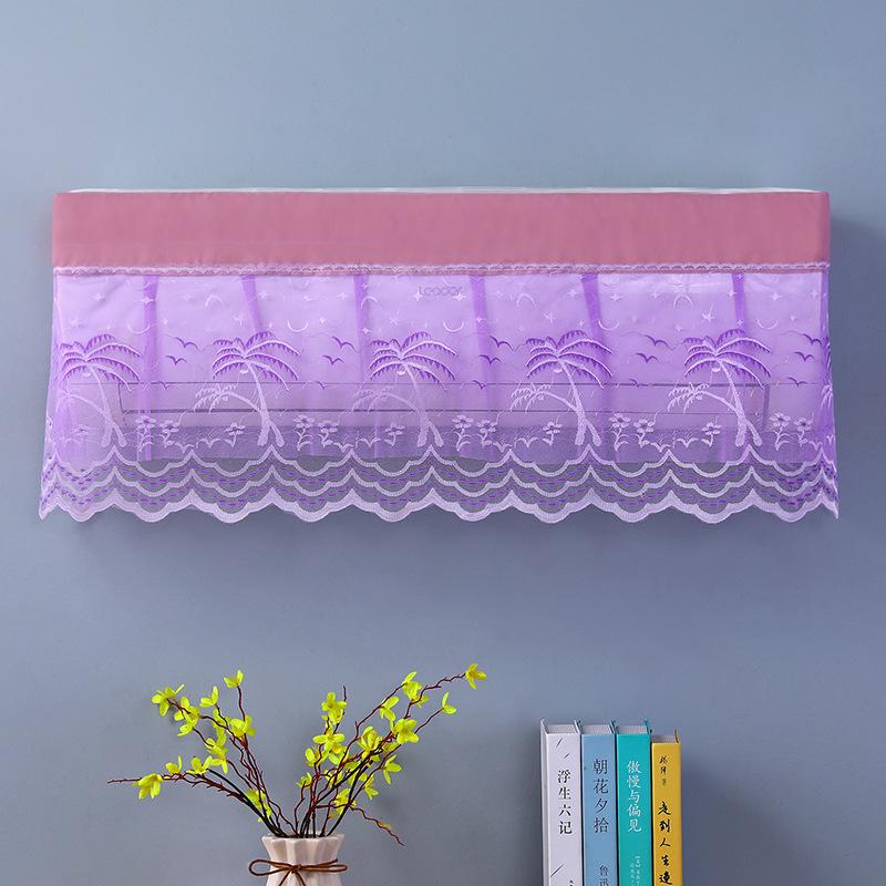 1PC Polyester Wall Mounted Anti-dust Cover Gauze Curtain Air Conditioning Cover