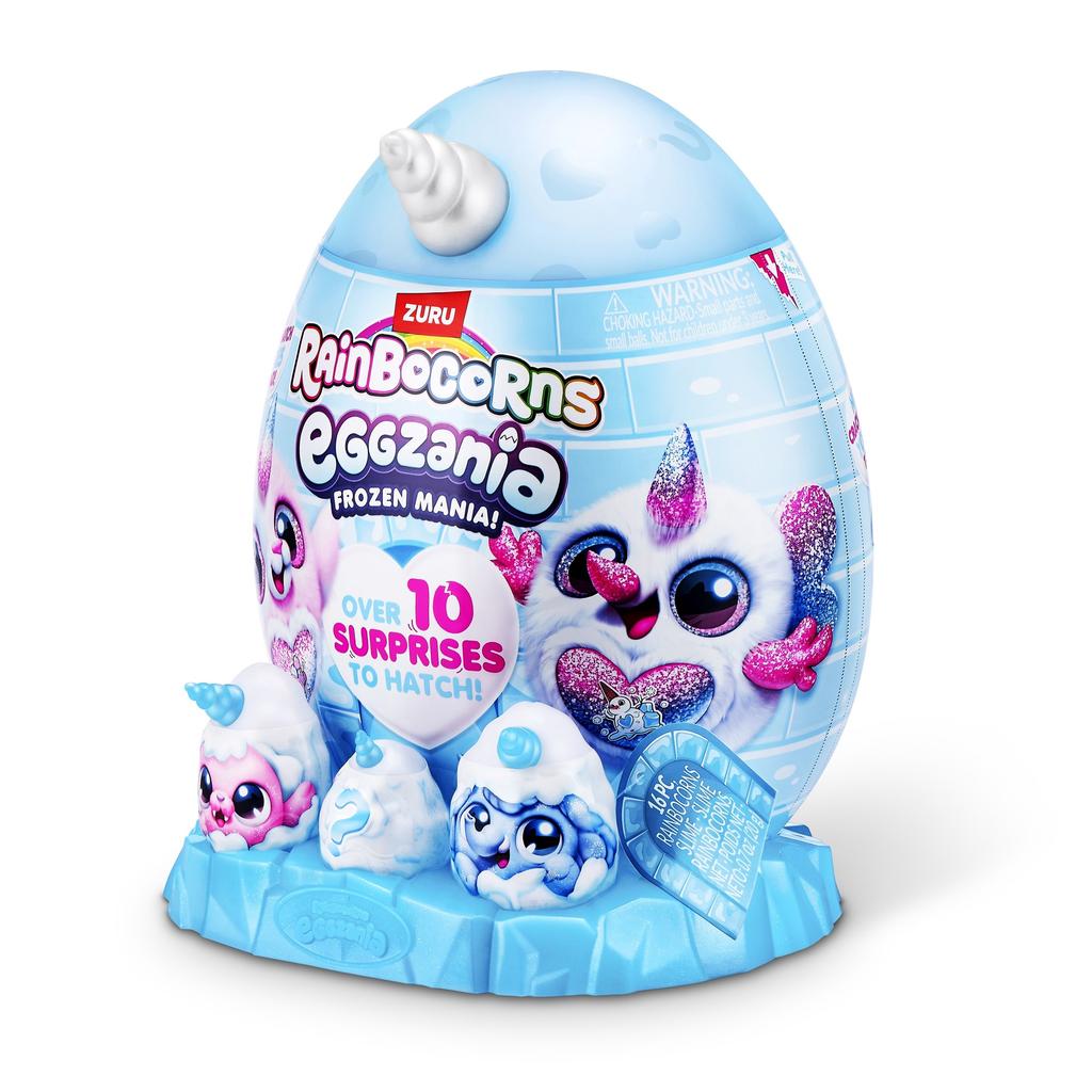 Rainbocorns Eggzania Frozen Mania Überraschungs-Einhorn-Spielzeug - Sammelfiguren mit Zubehör für Mädchen