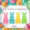 Easter Bunny Felt Cutlery Holder - Fork and Spoon Bag Table Decoration