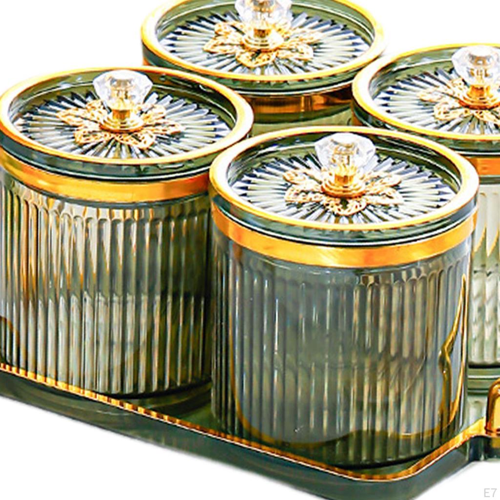 Dried Fruit Plate Airtight Pantry Jar Food Storage Box Kitchen Round Sealed Container