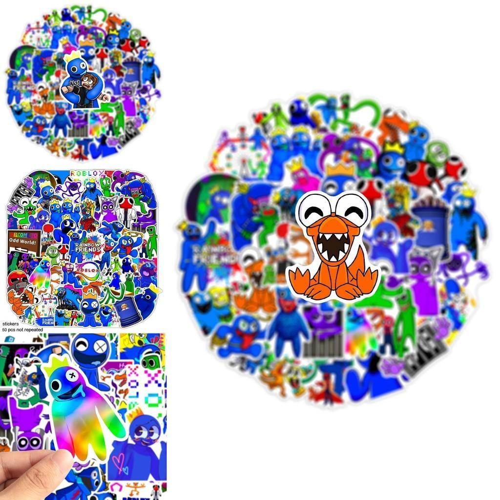 Colorful Roblox Rainbow Friends Stickers Waterproof Reusable For Luggage More!