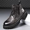 Autumn and Winter Boots Men's British Style Versatile High Top Workwear Snow Genuine Leather Boots Men's Short Boots